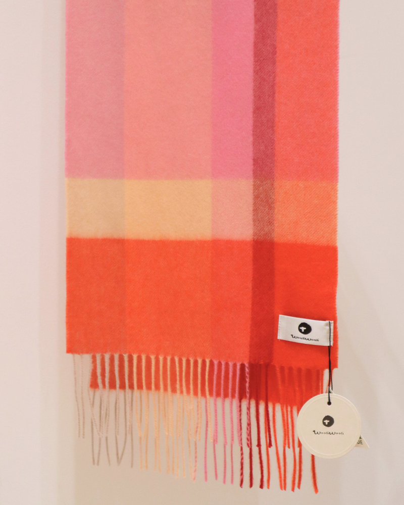 Australia Made Merino Wool Scarf｜Citrus Sinensis Plaid