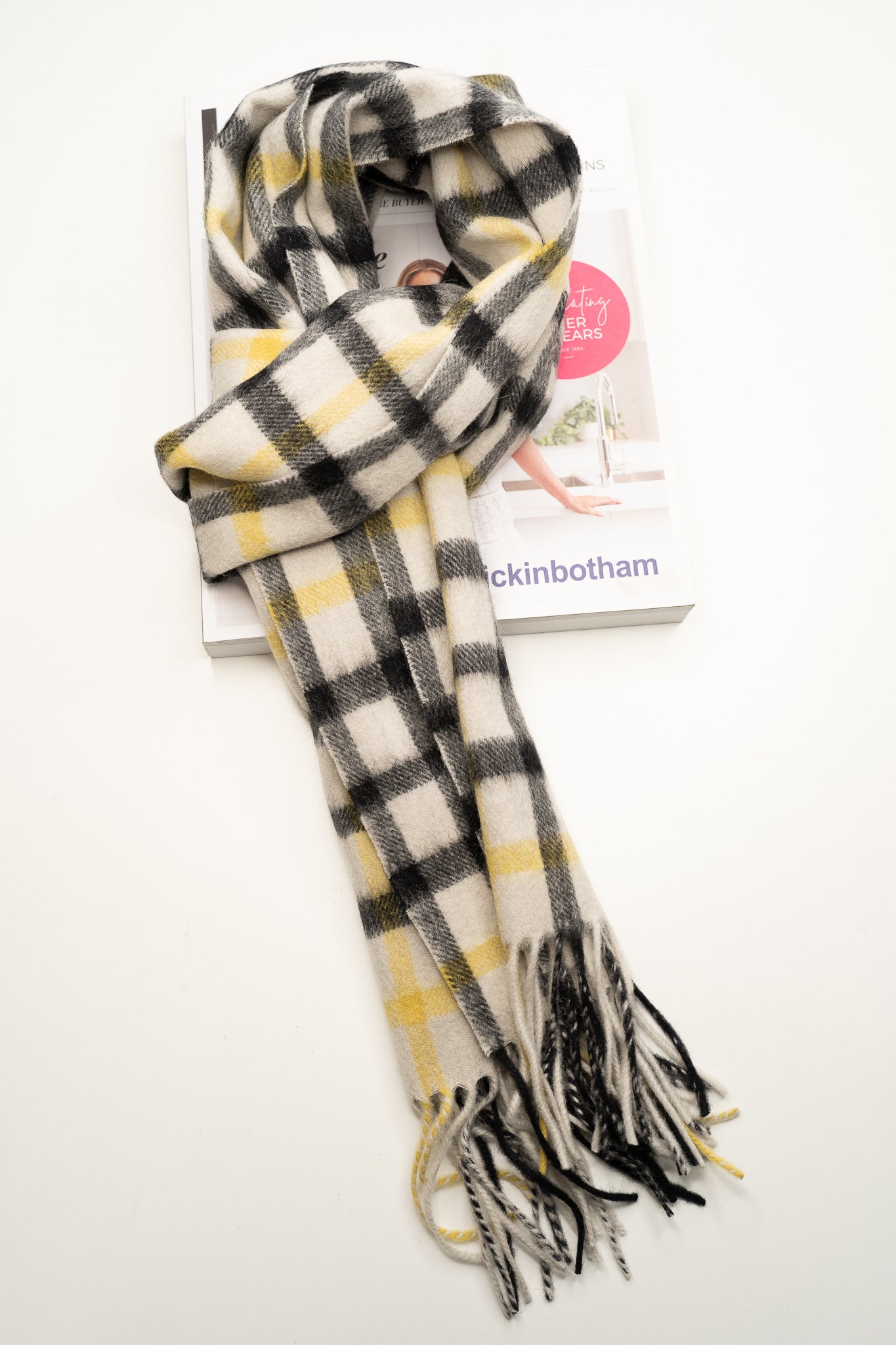 ARDWICK Australia Made Merino Wool Scarf | Tartan Scarf  - Yellow Thompson Scarf