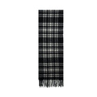 Australia Made Merino wool scarf | Tartan scarf -Black White Stewart Scarf