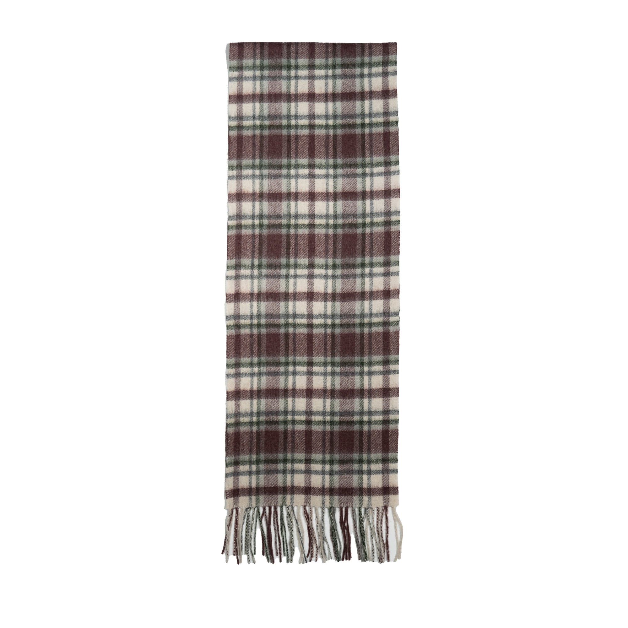 Australia Made Merino Wool Scarf | Tartan Scarf  - Pinkish Brown Stewart Scarf