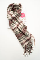 Australia Made Merino Wool Scarf | Tartan Scarf  - Pinkish Brown Stewart Scarf