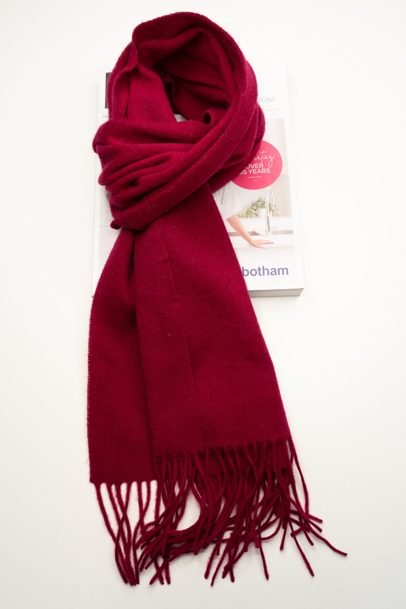 Australia Made Merino Wool Scarf | Rose Red Scarf