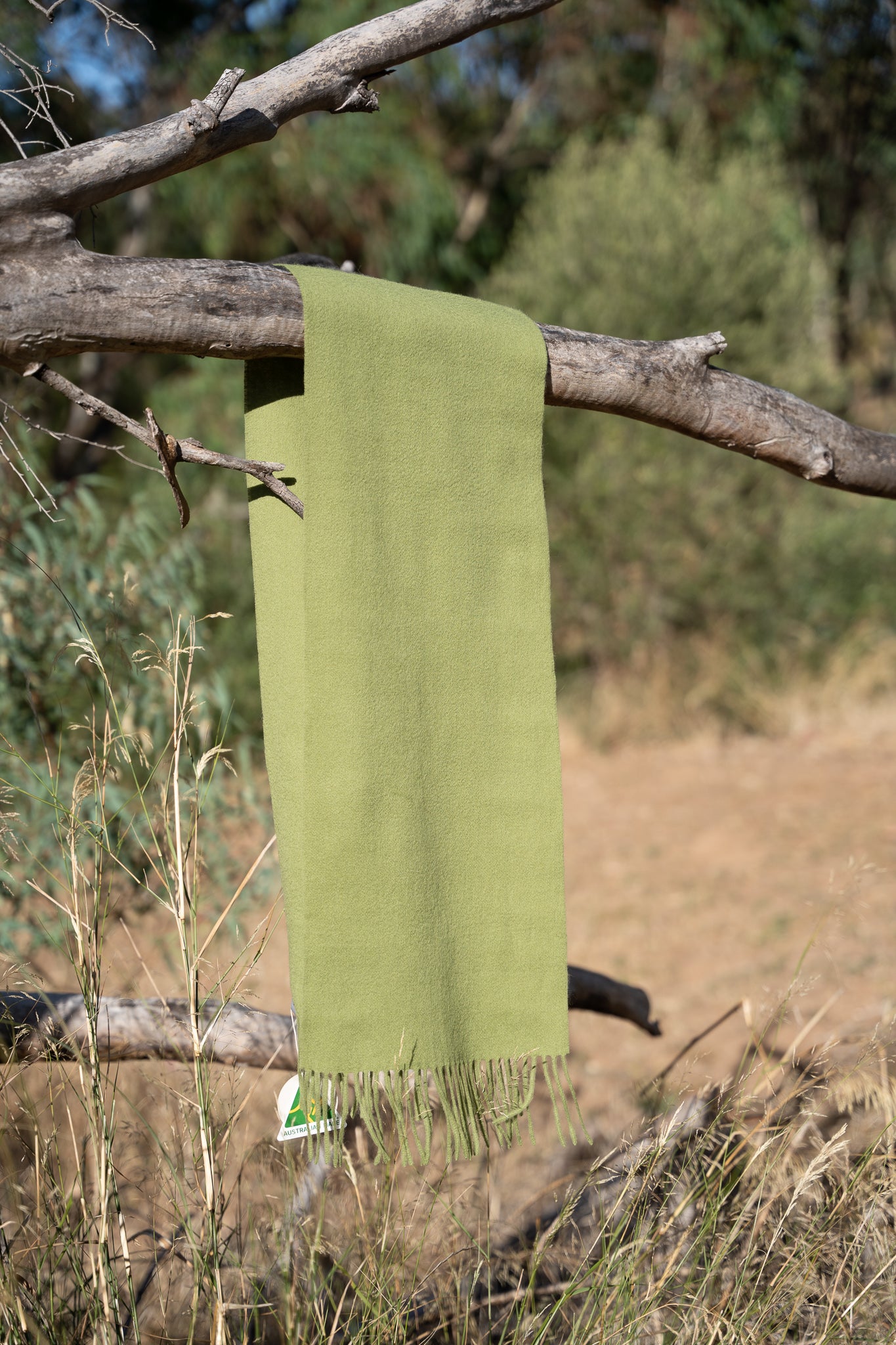 Australia Made Merino Wool Scarf | Olive Green Scarf