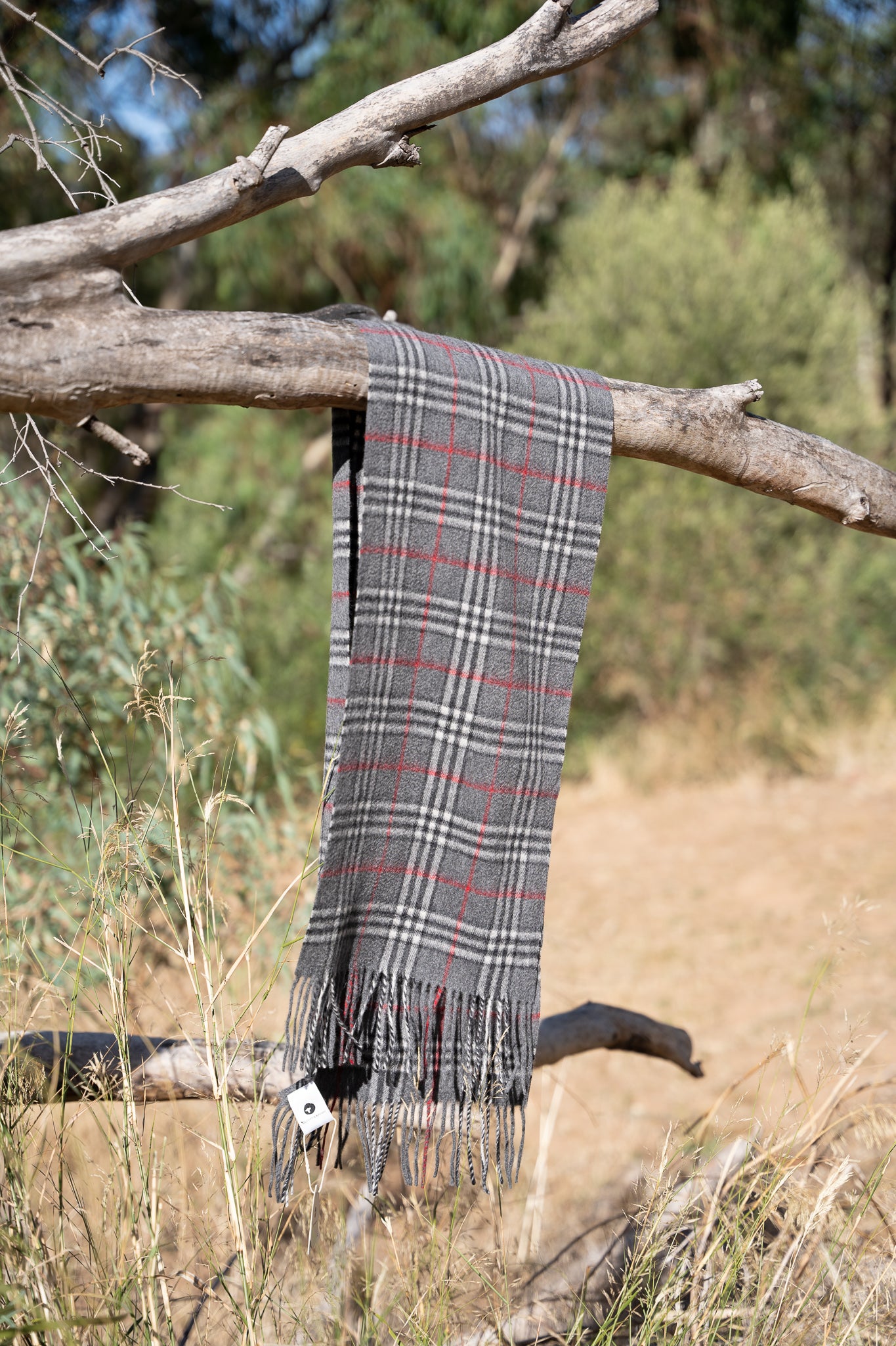 Australia Made Merino Wool Scarf | Tartan Scarf  - Dimgray Stewart Scarf