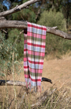 Australia Made Merino wool scarf | Tartan scarf -Cherry Blossom Pink Thompson Scarf