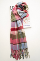 Australia Made Merino wool scarf | Tartan scarf -Cherry Blossom Pink Thompson Scarf