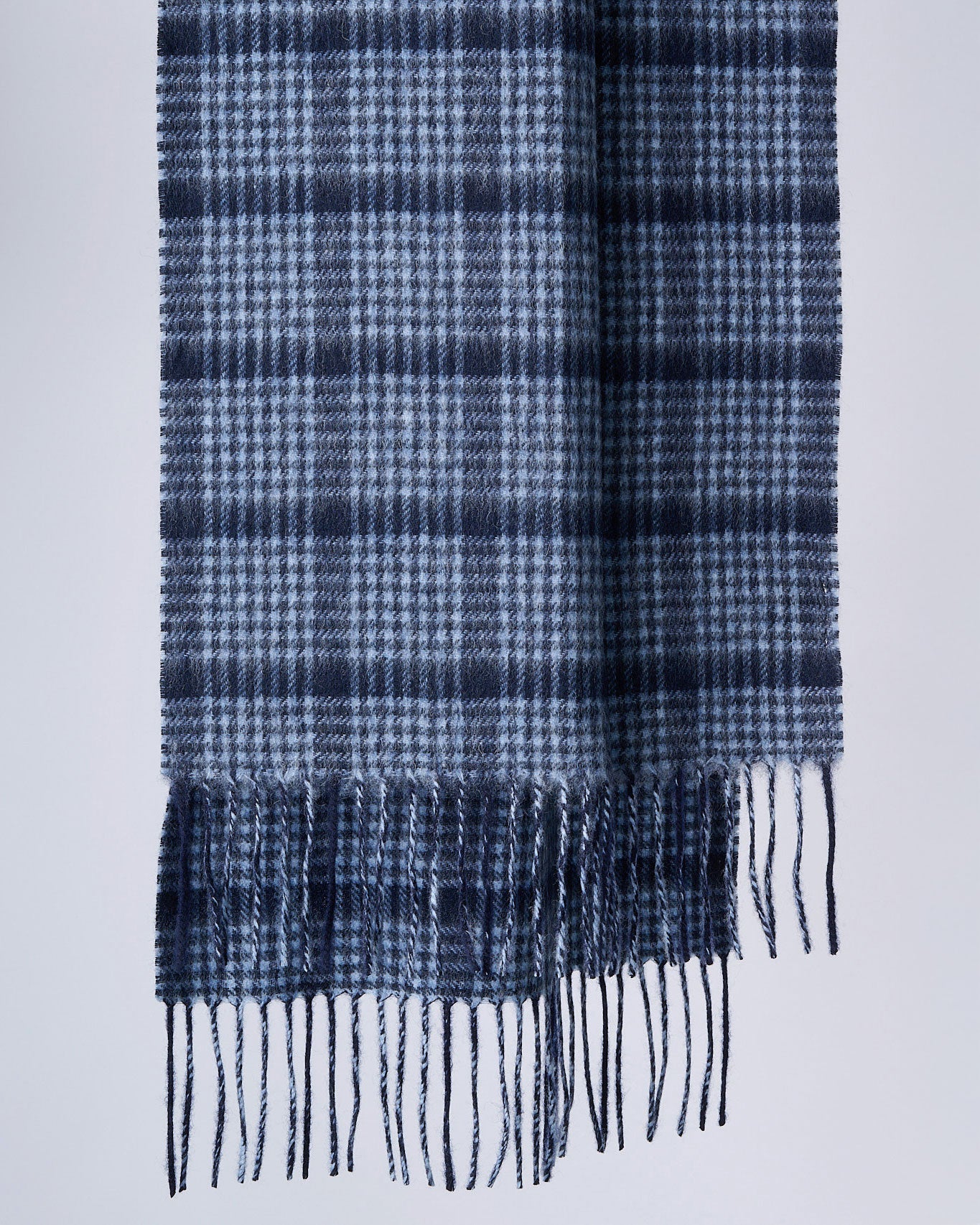 Australia Made Merino Wool Scarf｜Pin Check Navy