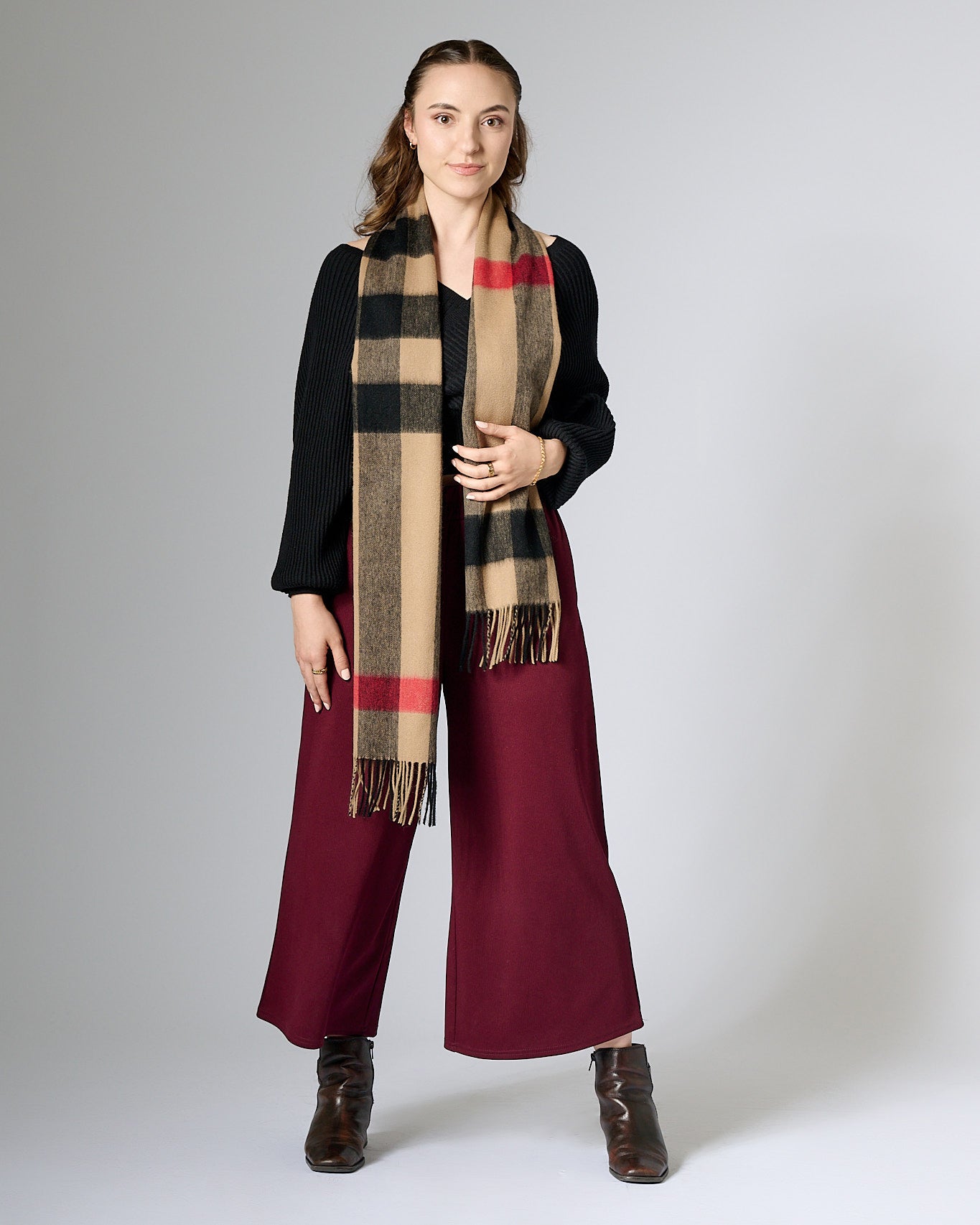 Australia Made Merino Wool Scarf | Dusk Plaid Scarf