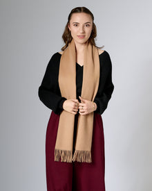 Australia Made Merino Wool Scarf | Beige Camel Scarf