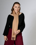 Australia Made Merino Wool Scarf | Beige Camel Scarf