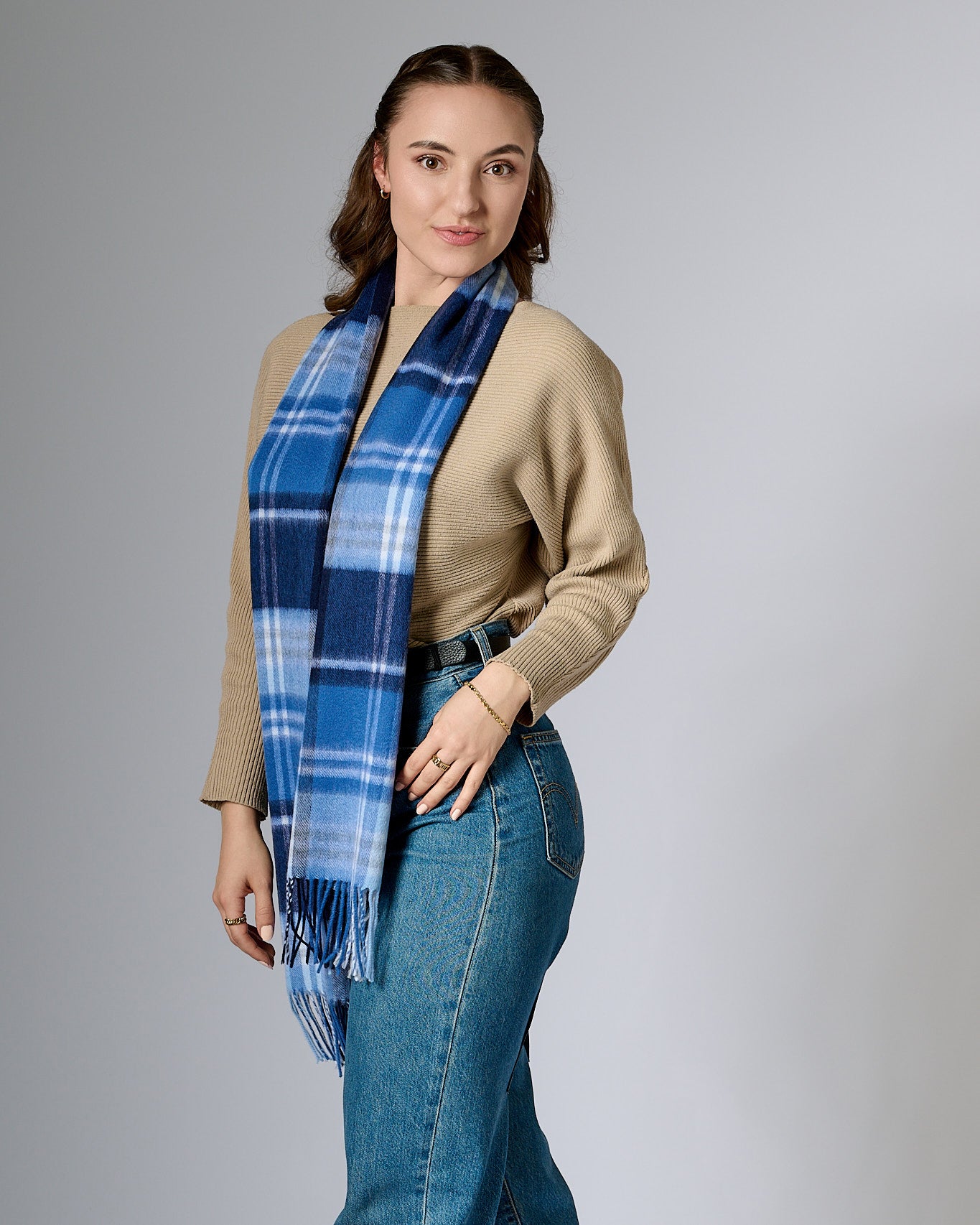 Australian Made Merino Wool Scarf | Tartan Scarf - Geographe Bay, WA