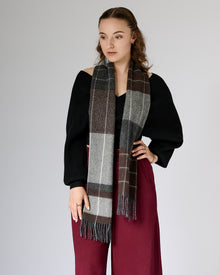 Australia Made Merino Wool Scarf | Plaid Scarf - Coco Brownie