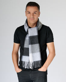 Australia Made Merino Wool Scarf | Plaid Scarf - Melbourne Shadows